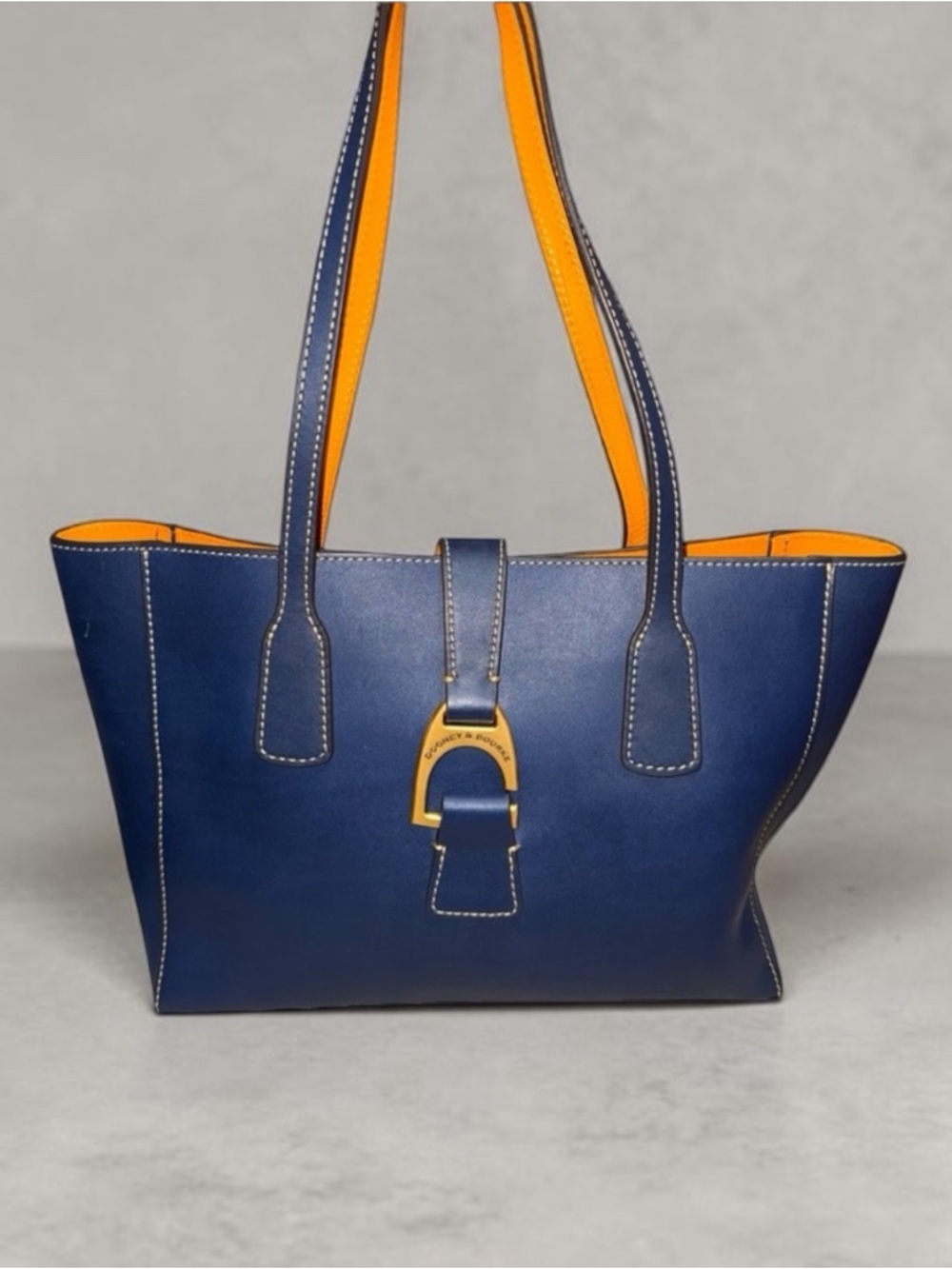 Dooney & Bourke Navy and Orange Tote Bag